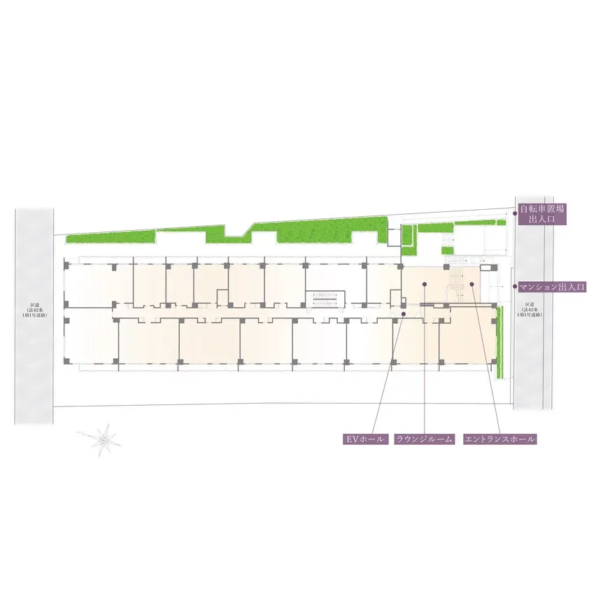 ディアナコート目黒 敷地配置図