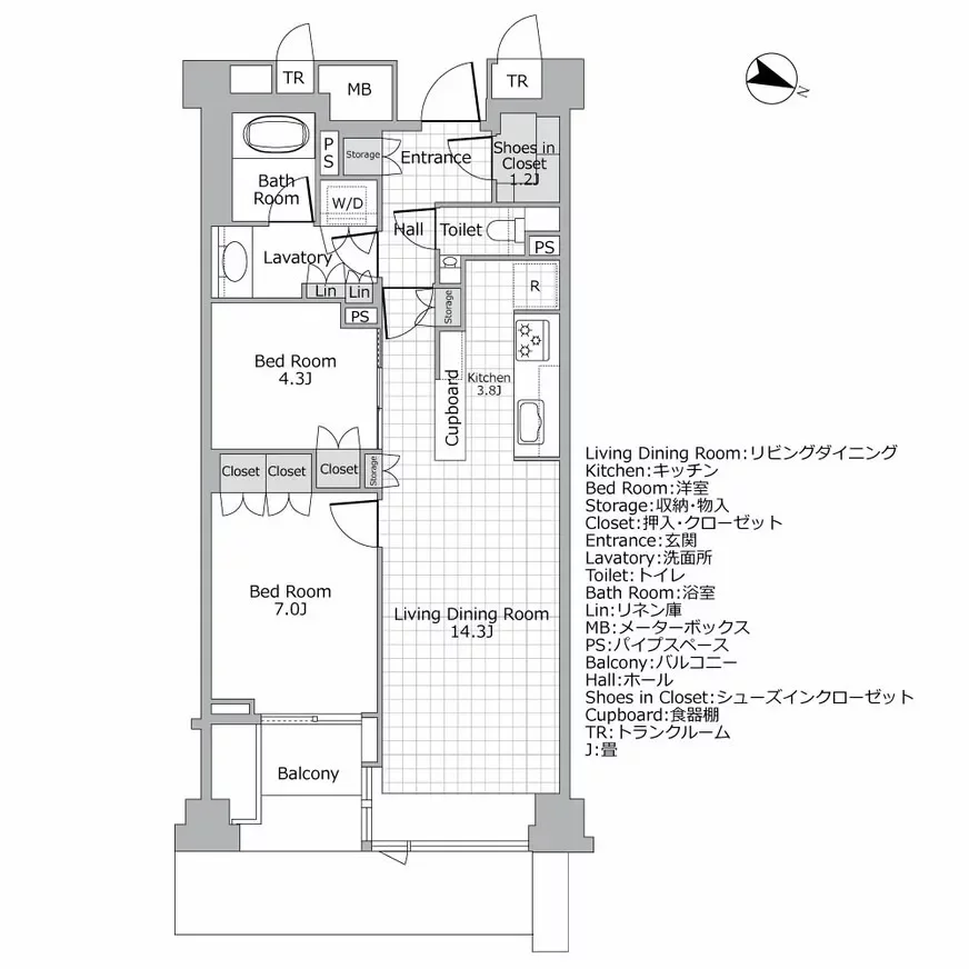 パークコート青山一丁目 間取り図例