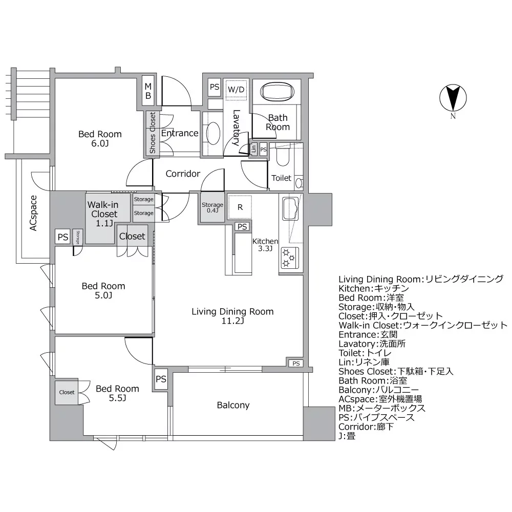 ザ・パークハウス恵比寿 間取り図例