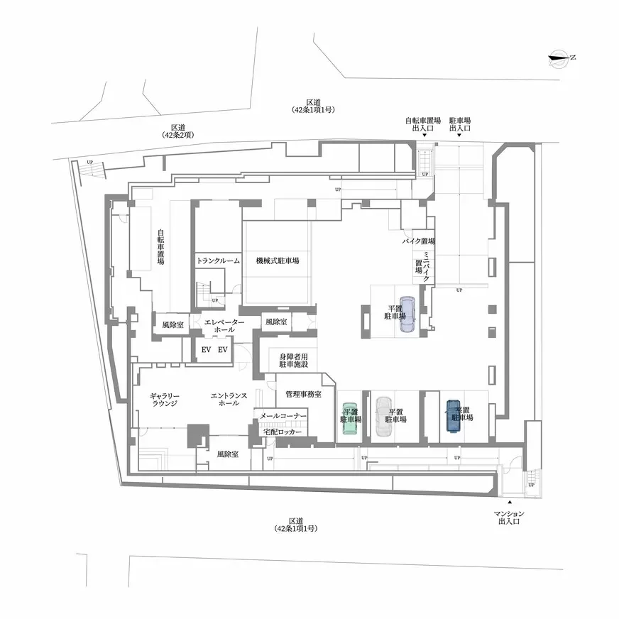 パークナード恵比寿 敷地配置図