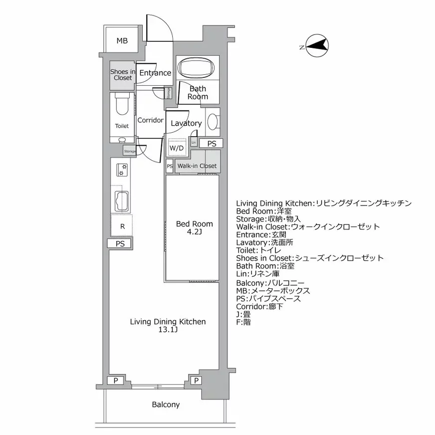 パークナード恵比寿 間取り図例