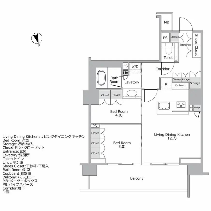 パークナード代官山 間取り図例