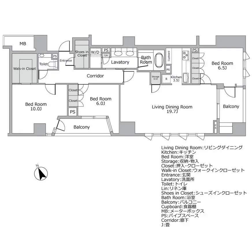 パークナード代官山 間取り図例