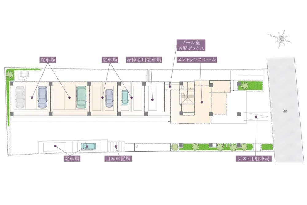 イトーピア四番町 敷地配置図