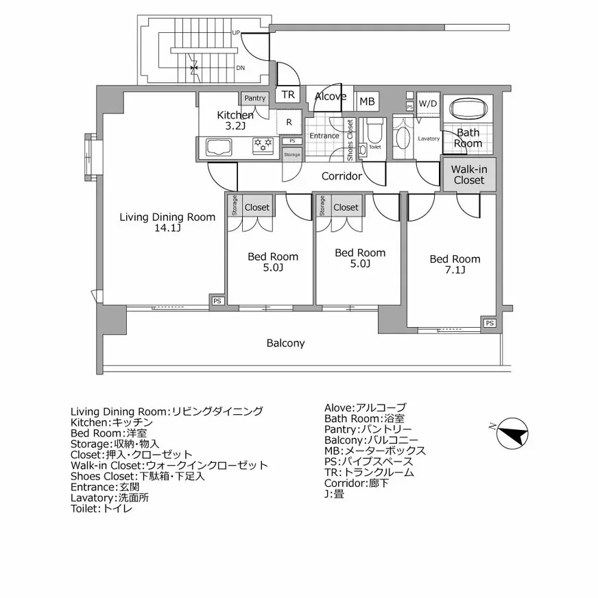 イトーピア四番町 間取り図例