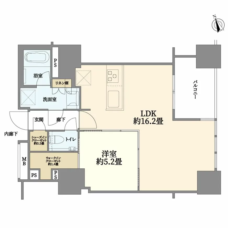 ローレルタワールネ浜松町 間取り図例1