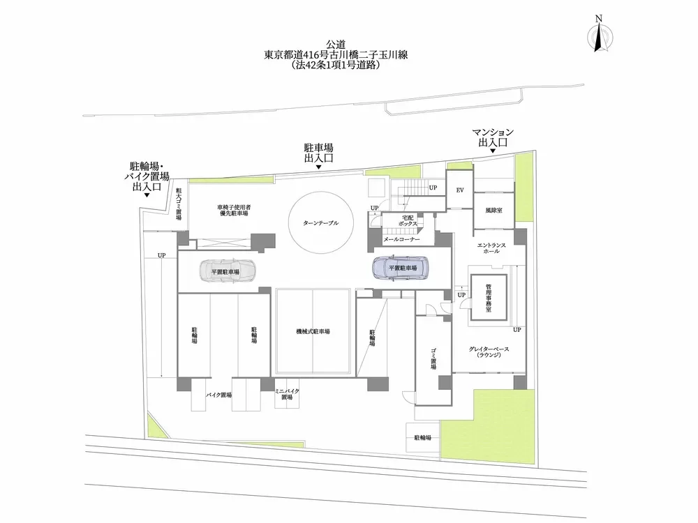 ネベル恵比寿 敷地配置図