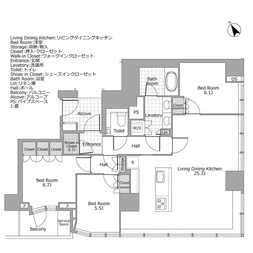 ザ・レジデンス六本木間取り図例