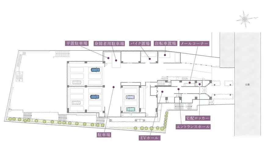 グランドメゾン白金三光坂 敷地配置図