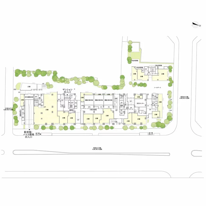 パークコート文京小石川ザタワー　敷地配置図