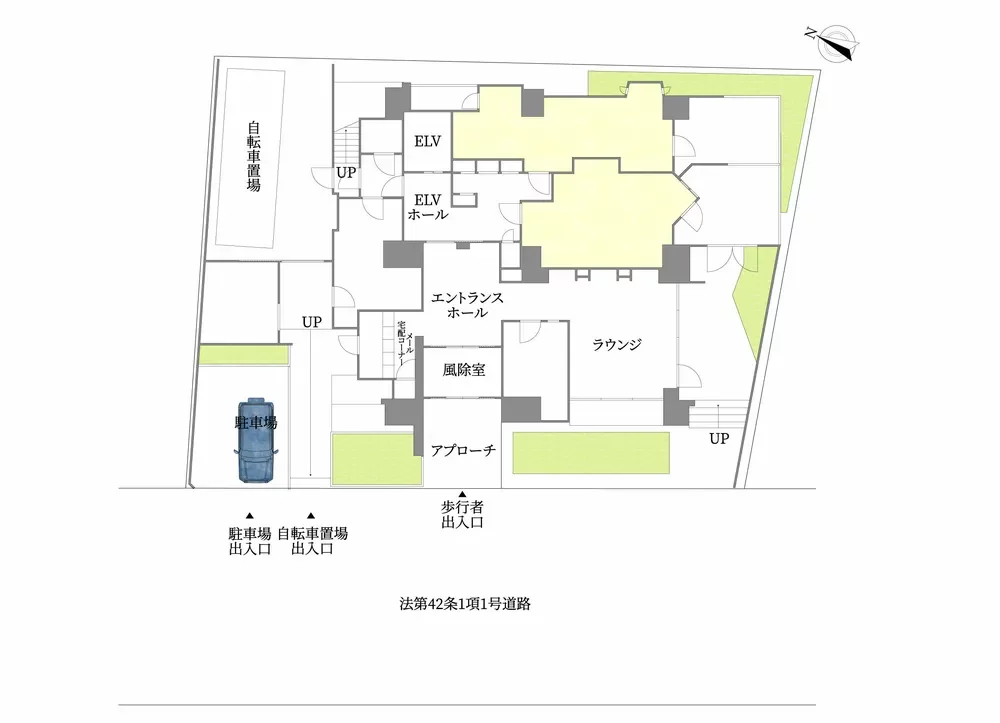 ジオ一番町 敷地配置図
