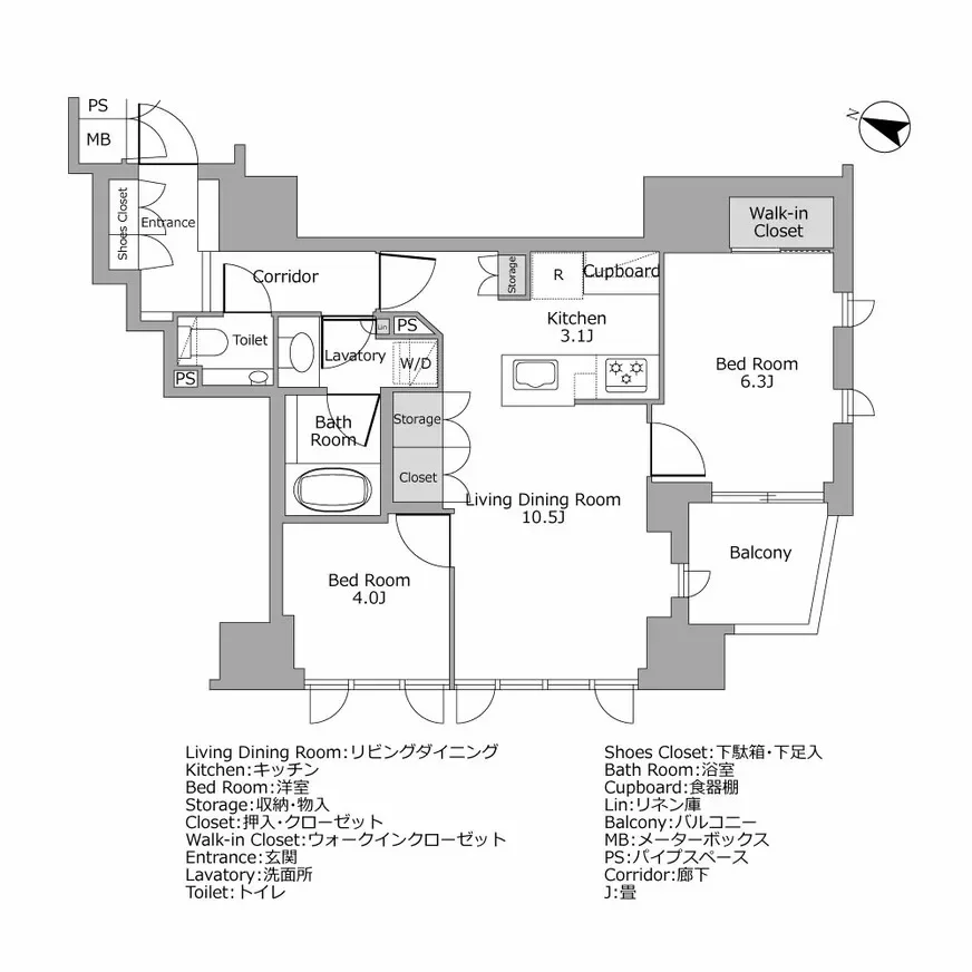 ジオ一番町 間取り図例