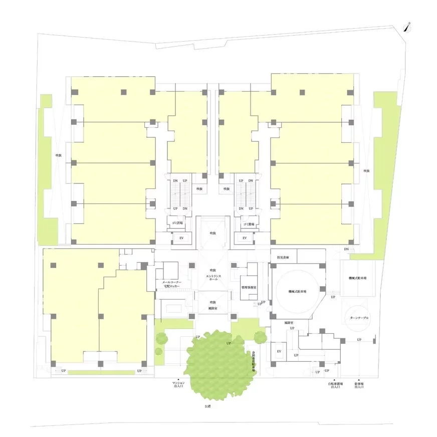 プラウド神楽坂ヒルトップ敷地配置図