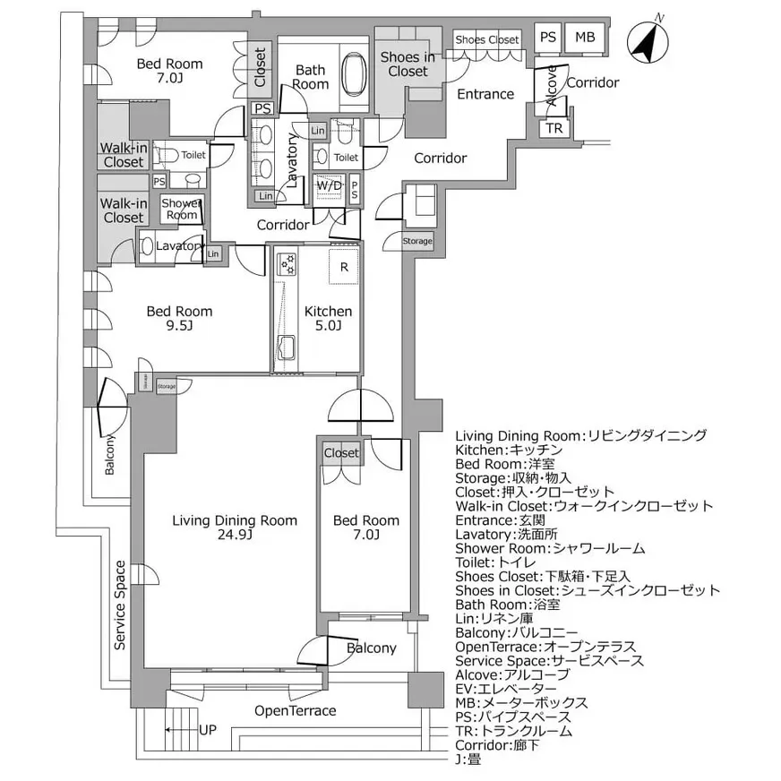 プラウド神楽坂ヒルトップ間取り図例