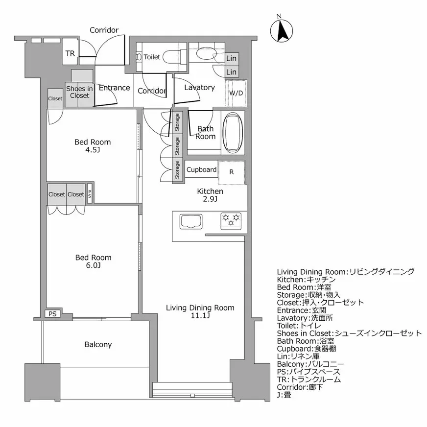 白金ザ・スカイ 間取り図例