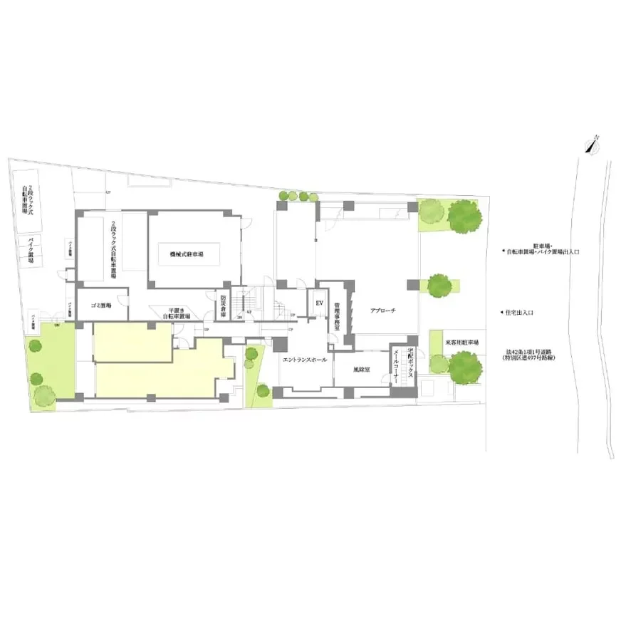 アトラス恵比寿影丘 敷地配置図