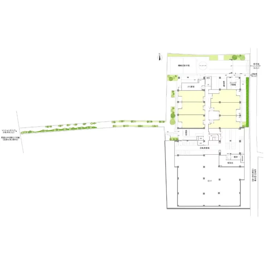ブランズ牛込柳町 敷地配置図