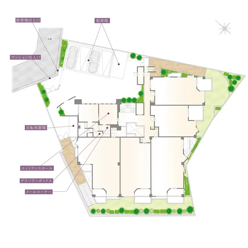 グランヴェール代官山青葉台 敷地配置図