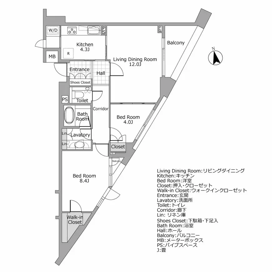 ノーツ目黒青葉台 間取り図例
