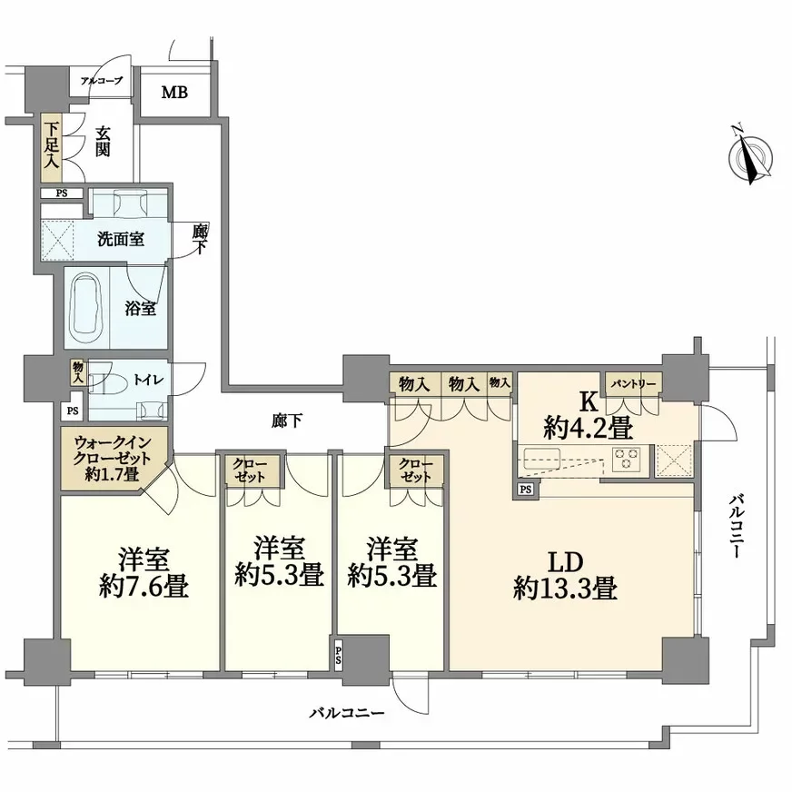 ローレルコート新宿タワー 間取り図例