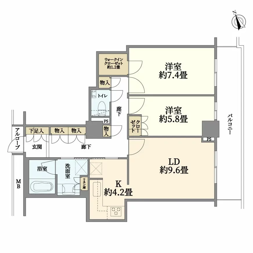 ローレルコート新宿タワー 間取り図例