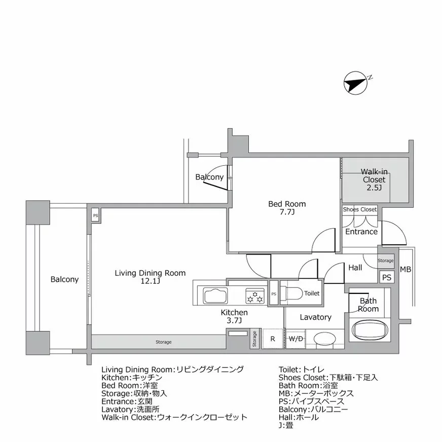 パークコート南青山ヒルトップレジデンス 間取り図例