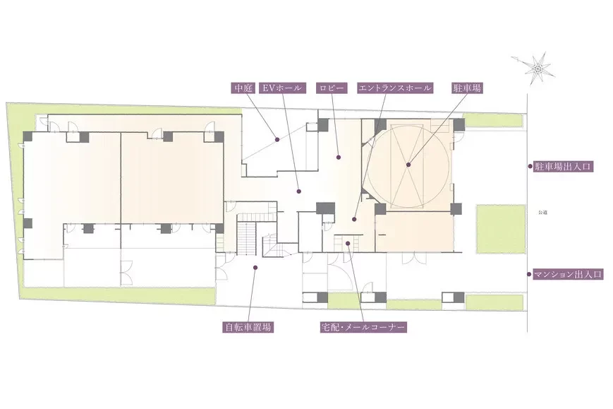 セントラルレジデンス四番町シティハウス 敷地配置図