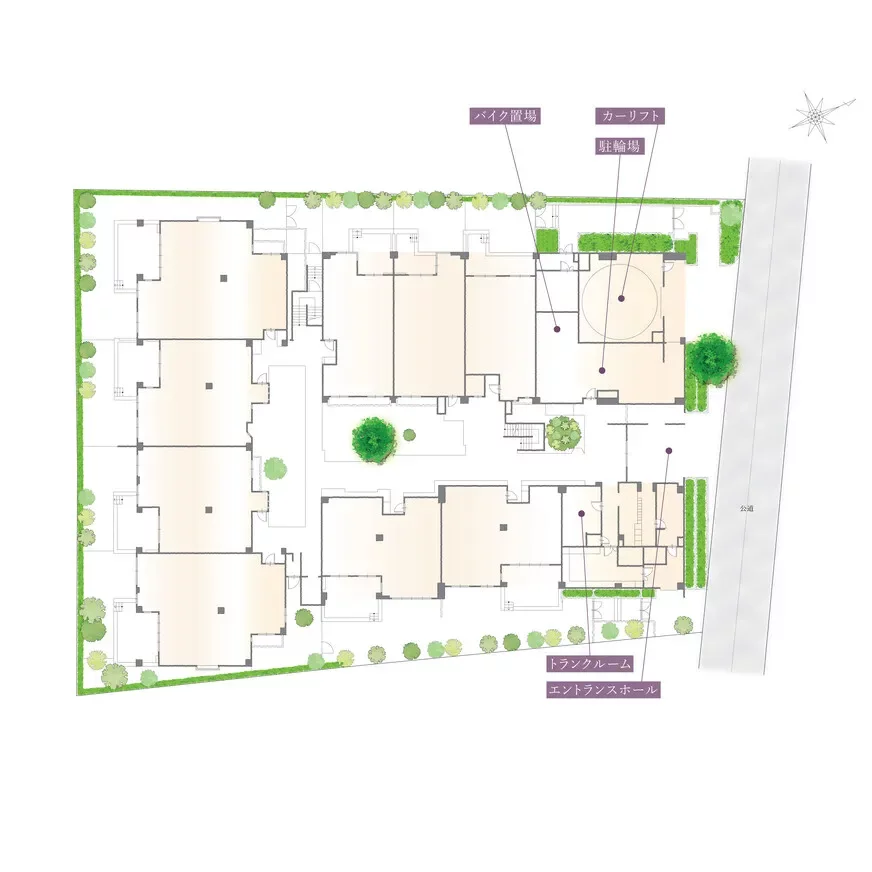 パークコート市谷加賀町二丁目 敷地配置図
