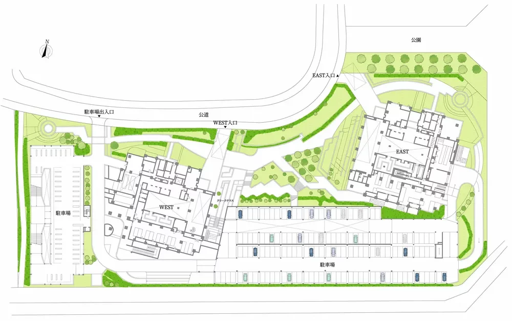 Wコンフォートタワーズ 敷地配置図