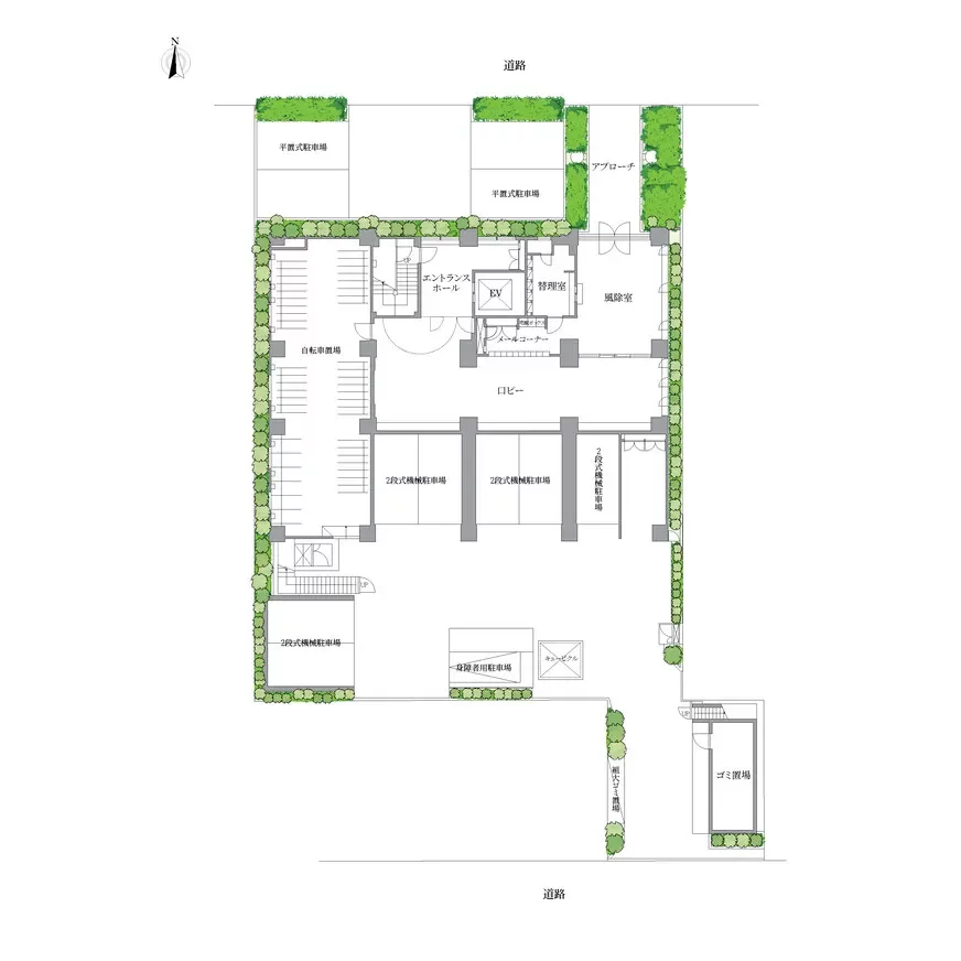 エクサージュ海岸 敷地配置図
