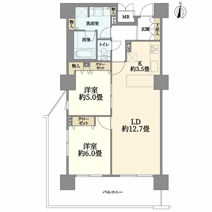 エクサージュ海岸 間取り図例