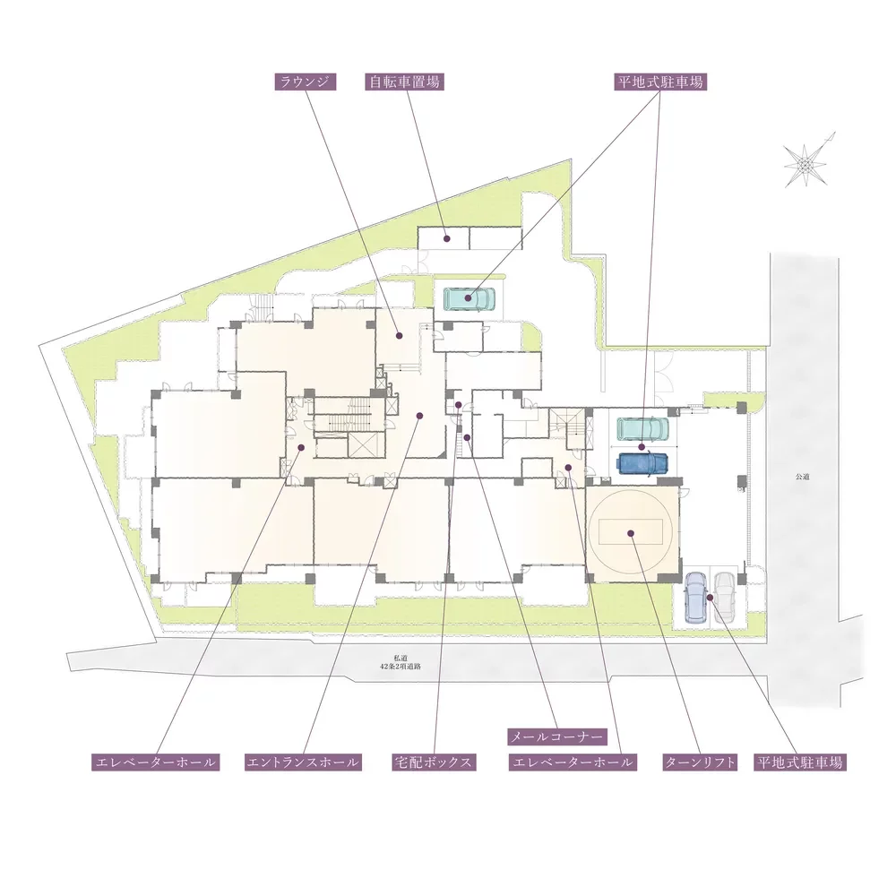 ライオンズマンション南青山グランフォート 敷地配置図