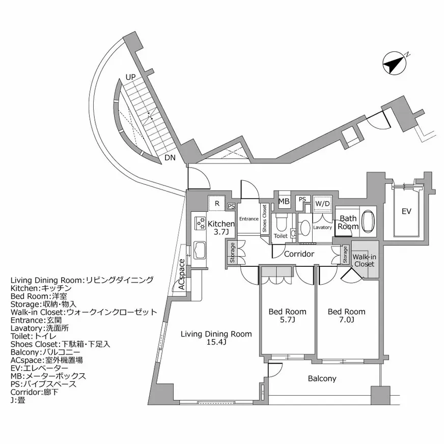 アールブラン目黒青葉台 間取り図例