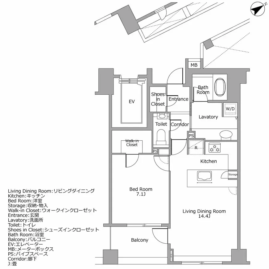 アールブラン目黒青葉台 間取り図例
