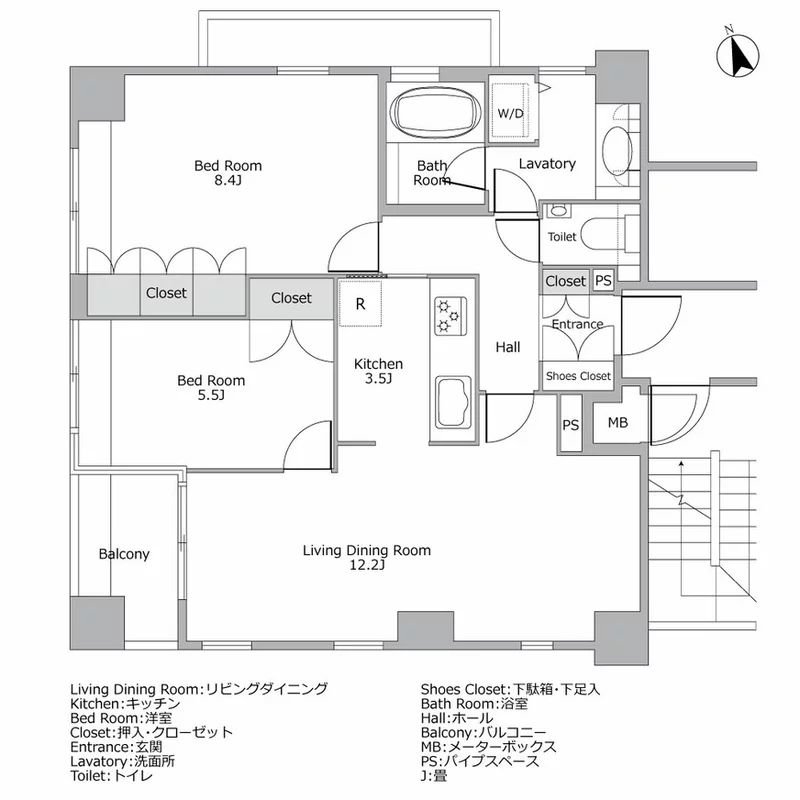 ザ・ドチェスター南麻布 間取り図例