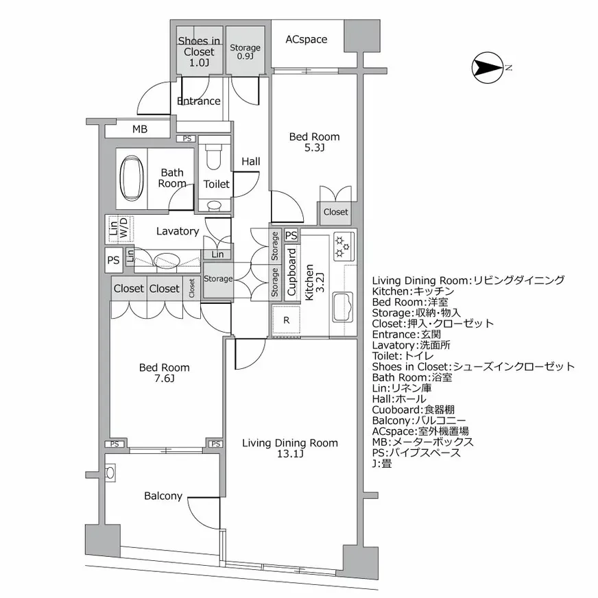 パークコート四谷 間取り図例