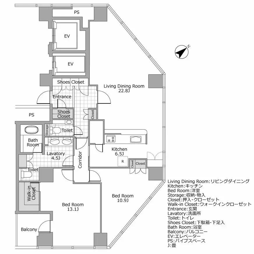 タワーレジデンス四谷 間取り図例