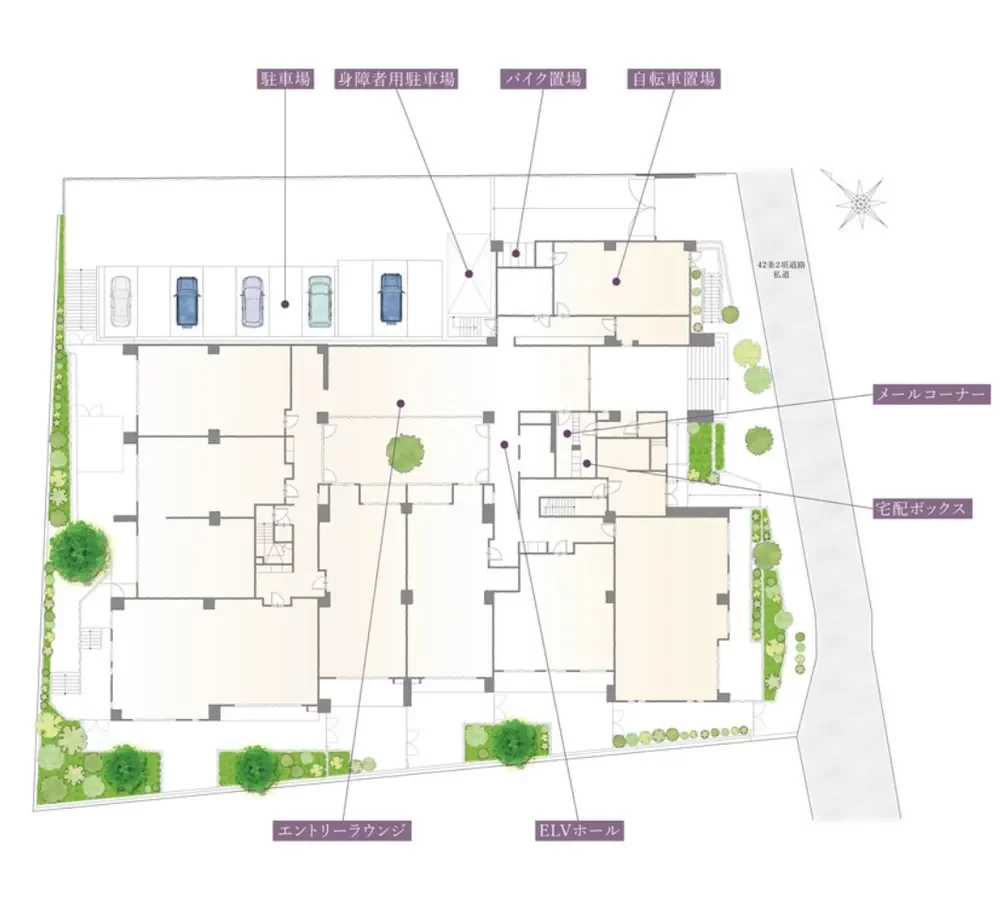 神宮前五丁目ブランシェ 敷地配置図