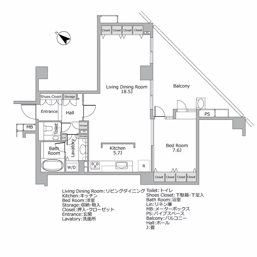 グローリオ麻布霞町間取り図例