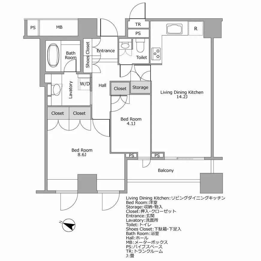 ルクセンブルグハウス 間取り図例