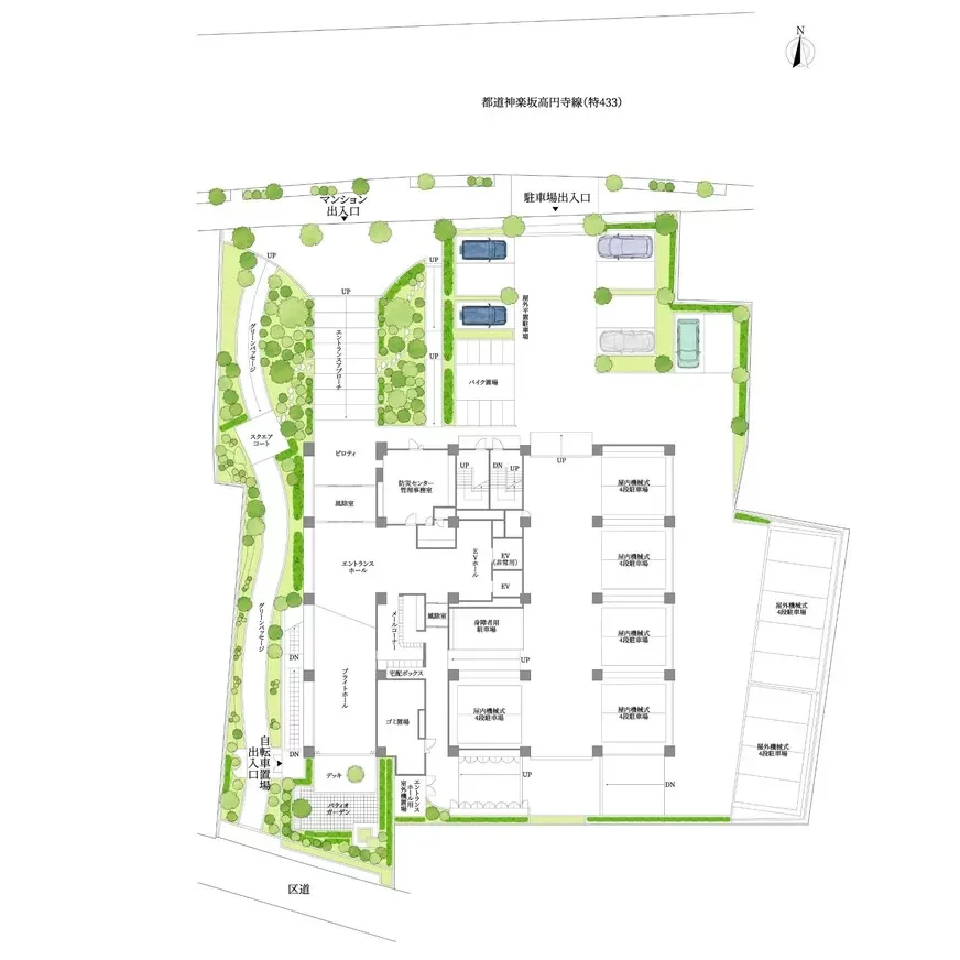 ソアールタワー市ヶ谷の丘 敷地配置図