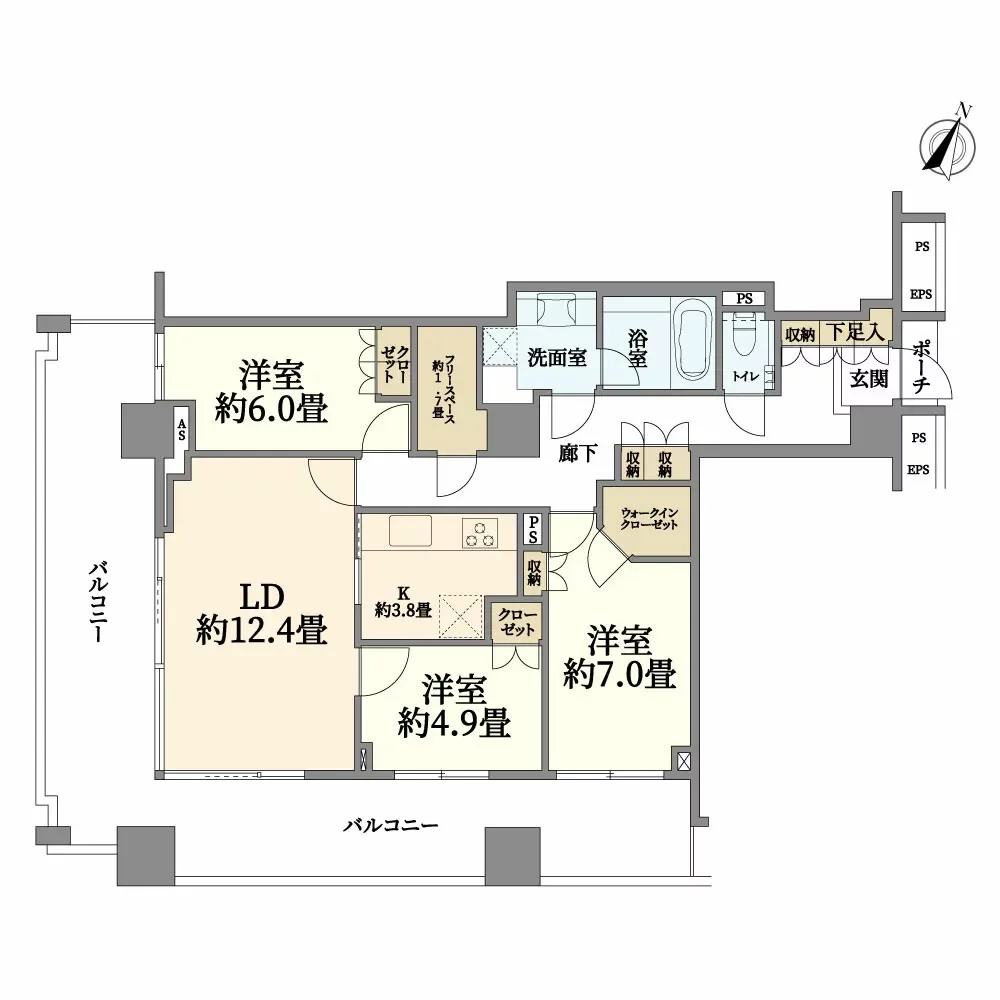 アトラスタワー小石川 間取り図例