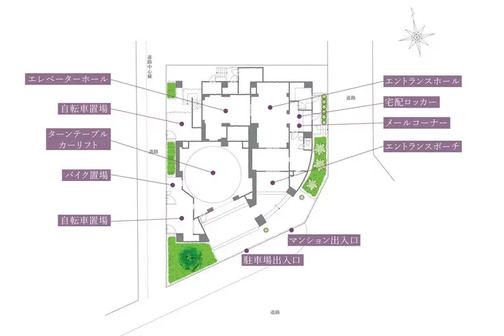 パークコート三番町 敷地配置図