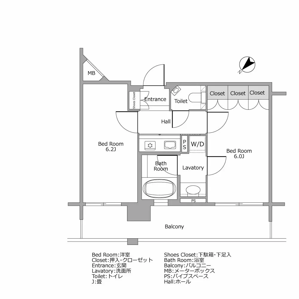 ファミールグランスイートTHE赤坂 間取り図例