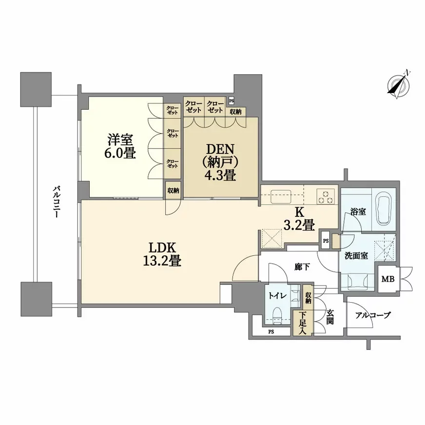 オリゾンマーレ 間取り図例