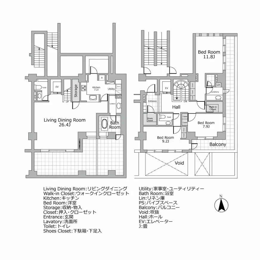 ザ・ドチェスター南青山  間取り図例