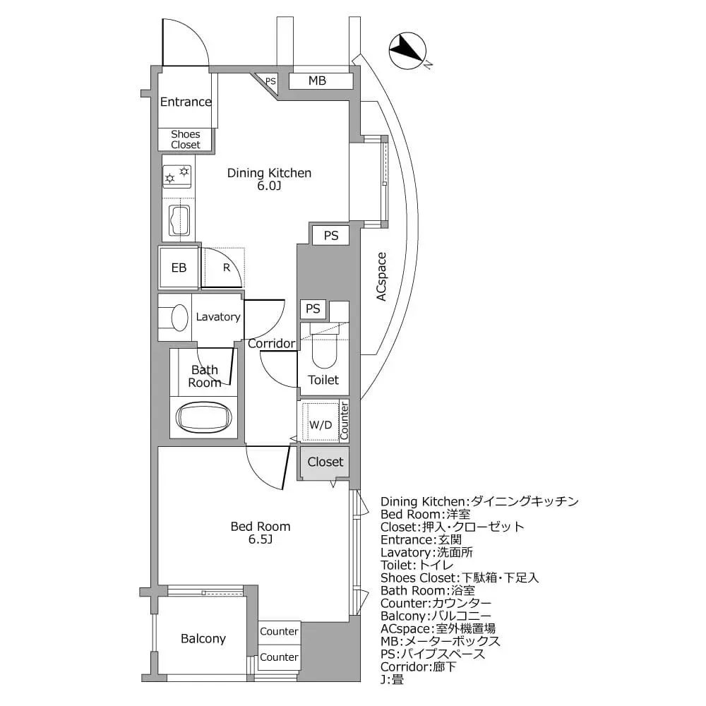 ブロードシティ東京　間取り図例