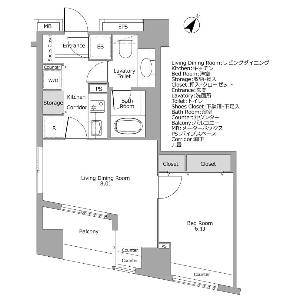 ブロードシティ東京　間取り図例