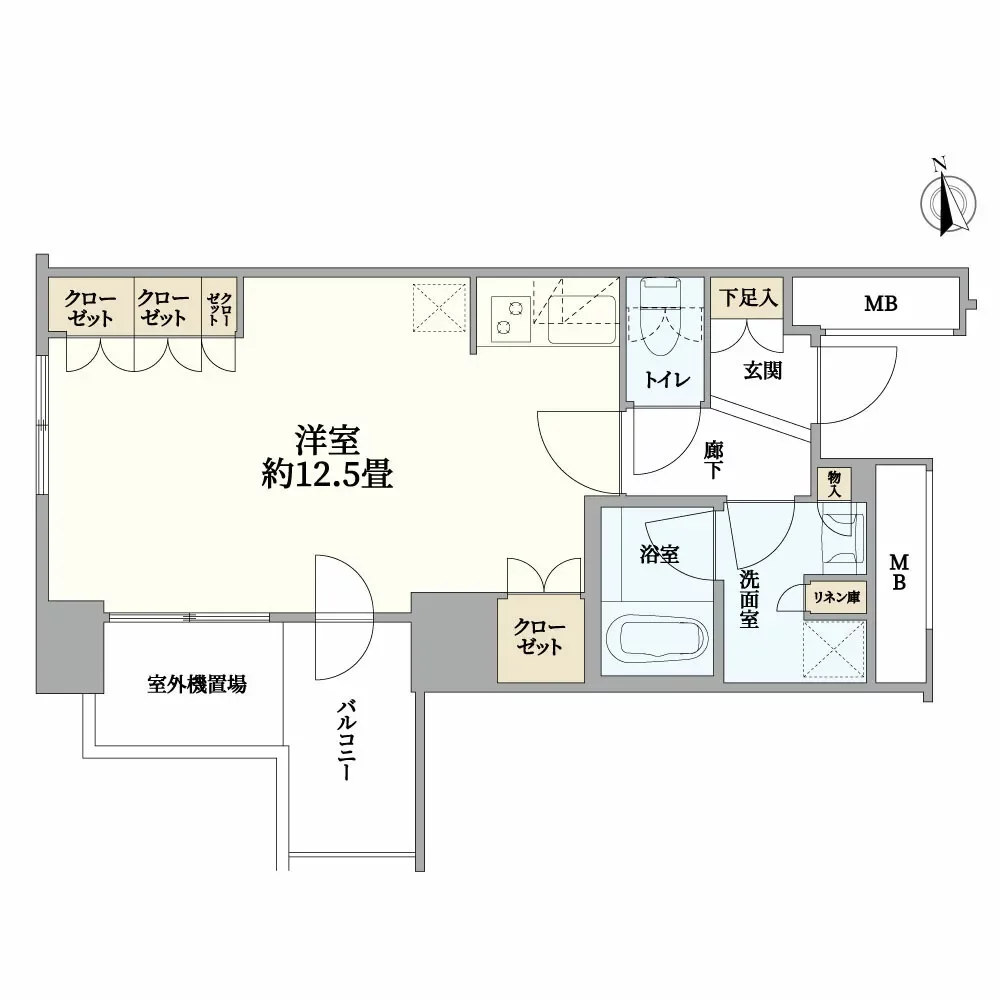 スカイグランデ汐留 間取り図例