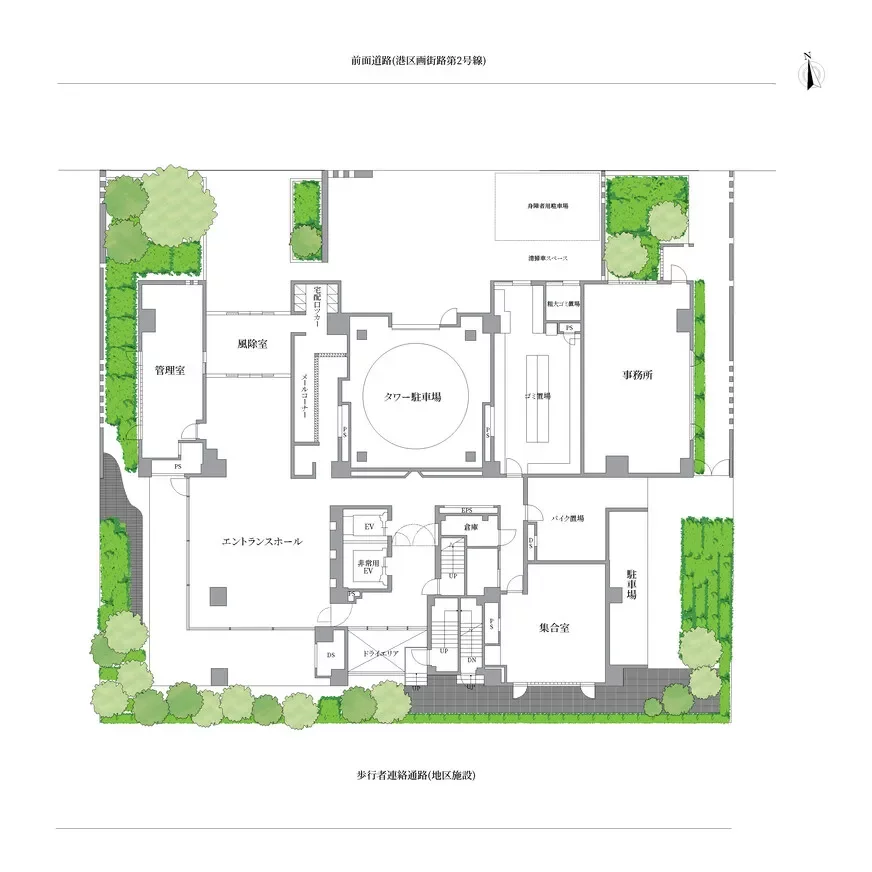 スカイグランデ汐留 敷地配置図